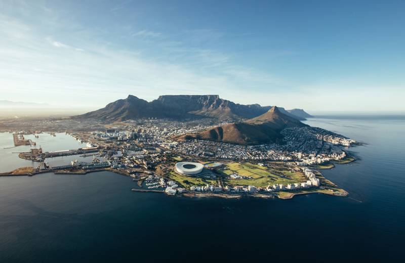 View over the city of Cape Town in South Africa