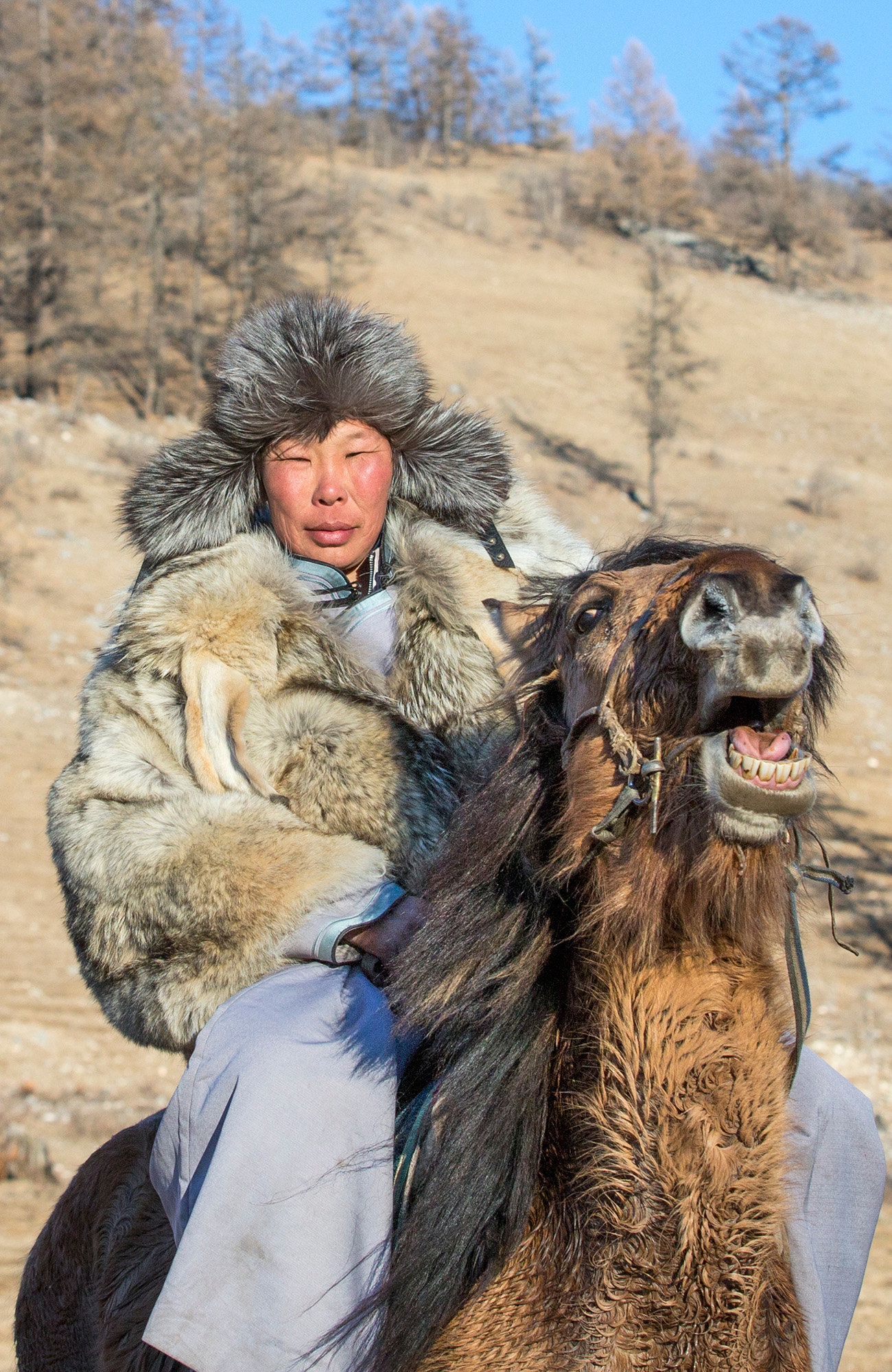 Image of a Mongolian man on a horse - KILROY