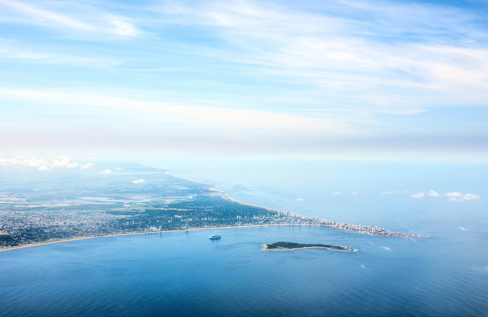 Aerial view of the coastline of Uruguay in South America - KILROY