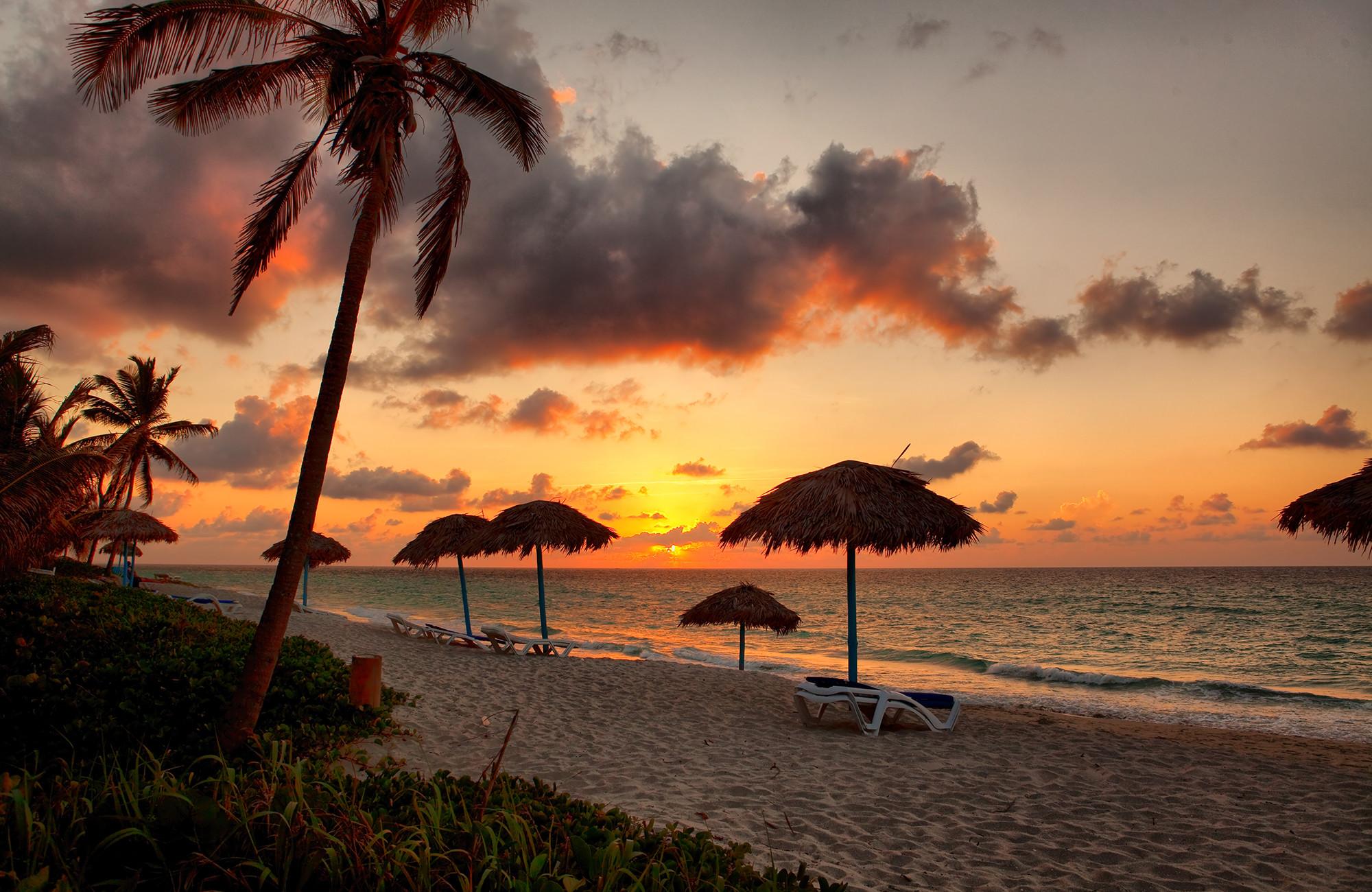 Enjoy the sunsets at the beaches in Cuba