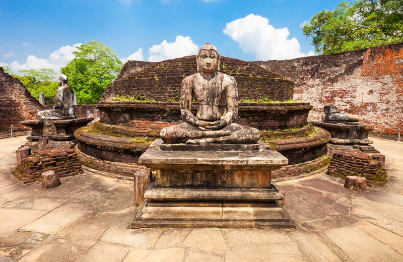 Polonnaruwa temple in Sri Lanka
