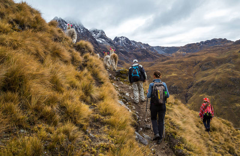 peru-lares-andes-trekking-people-lamas