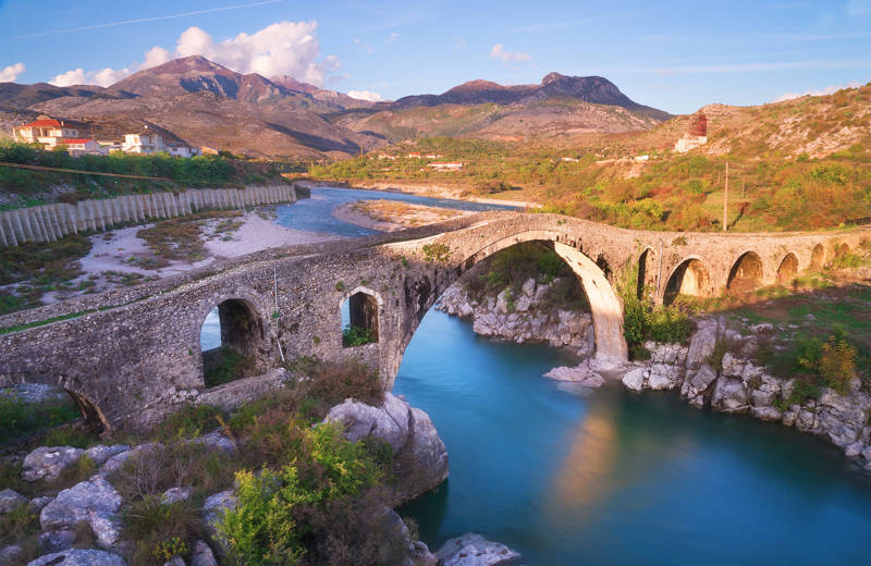 Image of a stone bridge in Albania located in the Balkans, Europe - KILROY