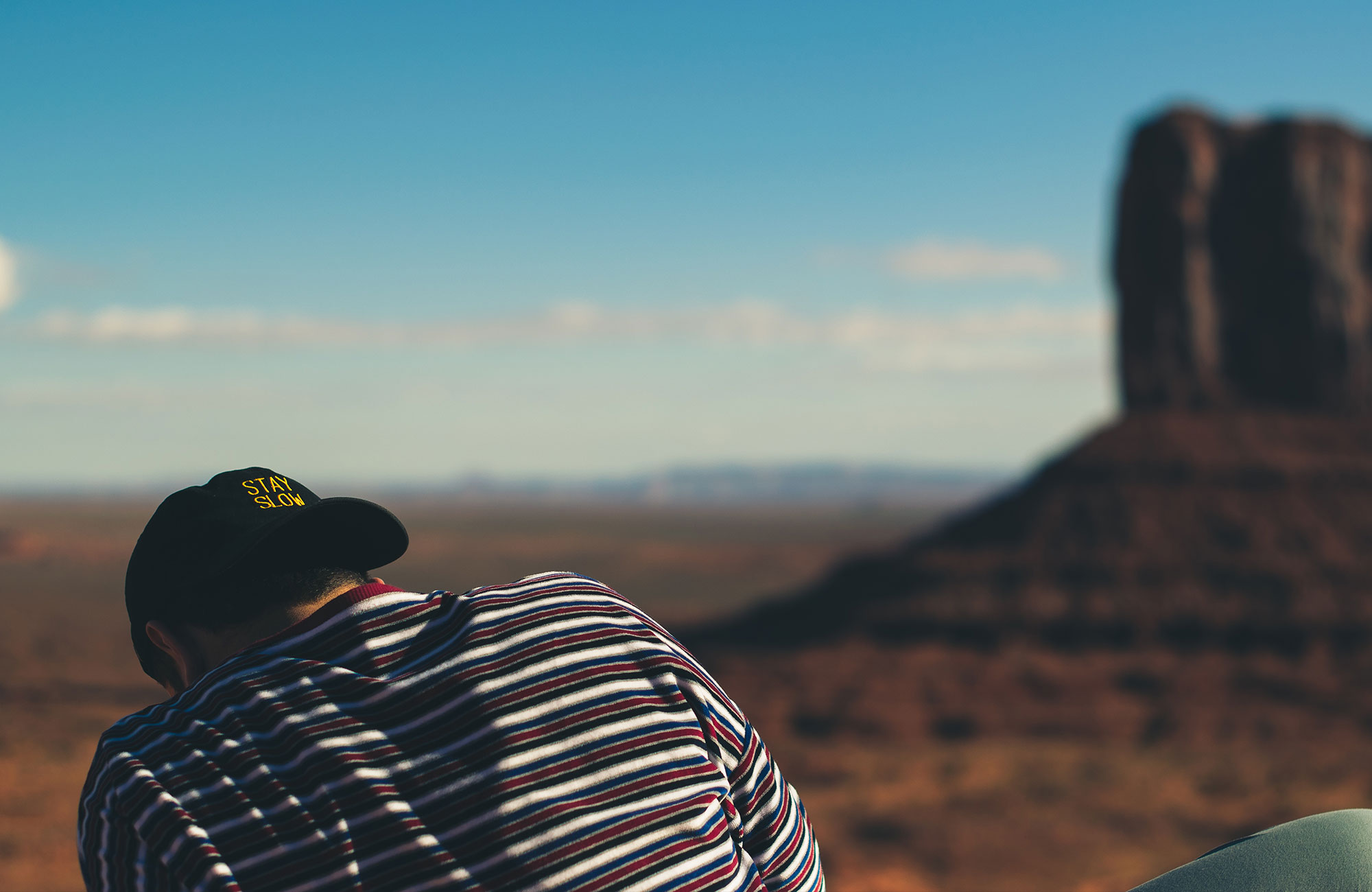 guy with cap has joined the slow travel movement