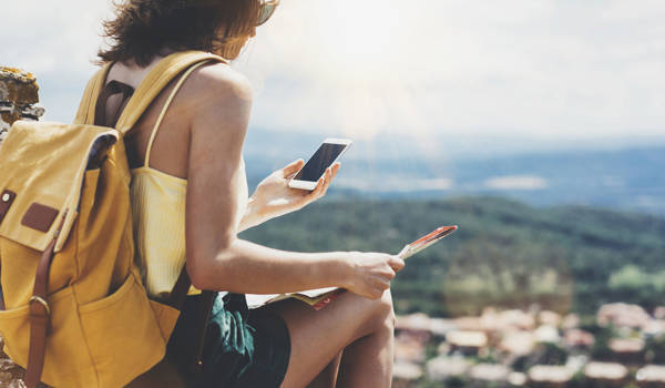 Girl Using Her Cellphone