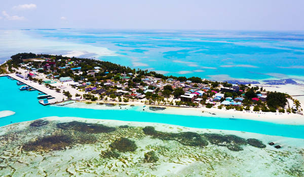 Drone View Dhiffushi Maldives