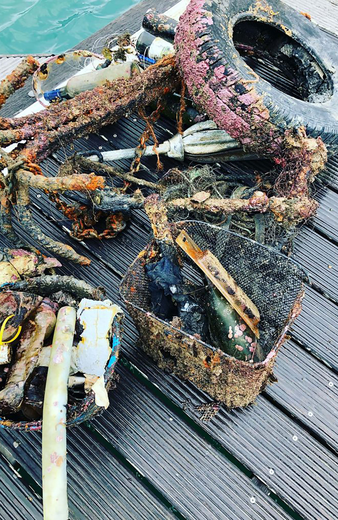Image of plastic waste collected from the ocean on a volunteer project in Portugal - KILROY