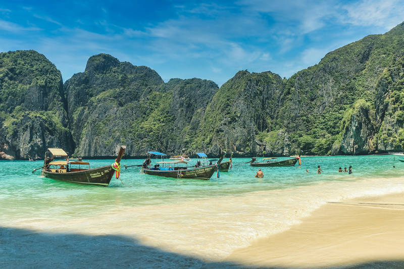 Phi Phi Island Longtail Boat Thailand