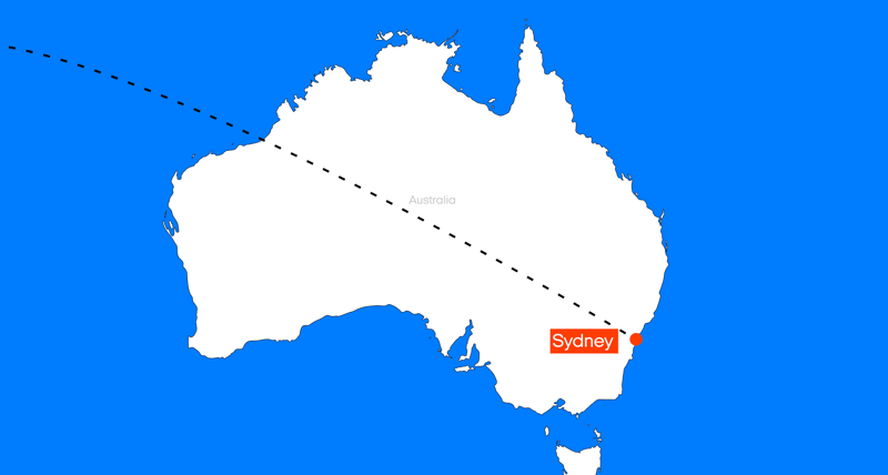 Map of the Australia Working Holiday Adventure Package from KILROY