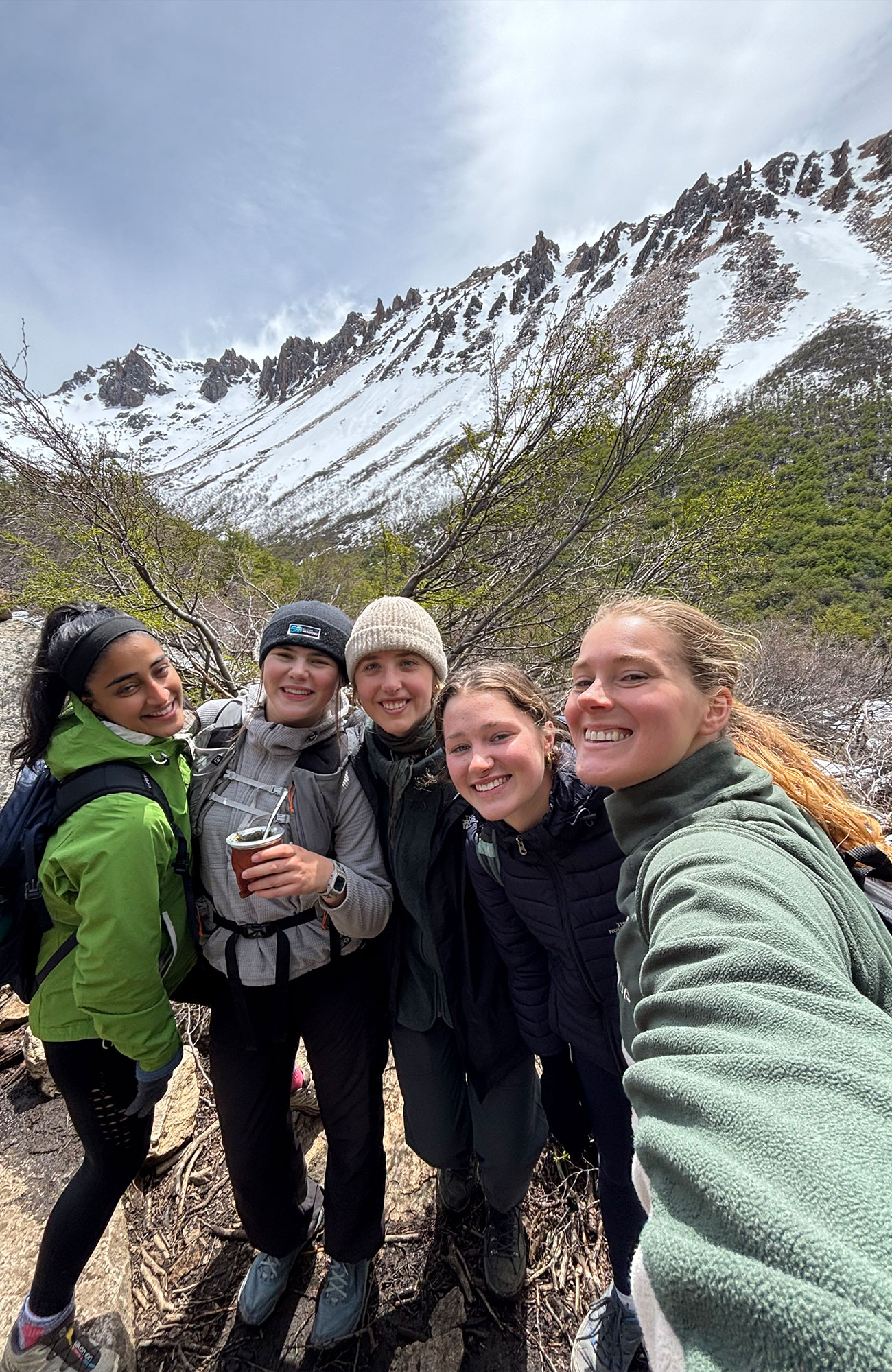 Image of a group of young female travellers in Torres del Paine National Park in Chile - KILROY