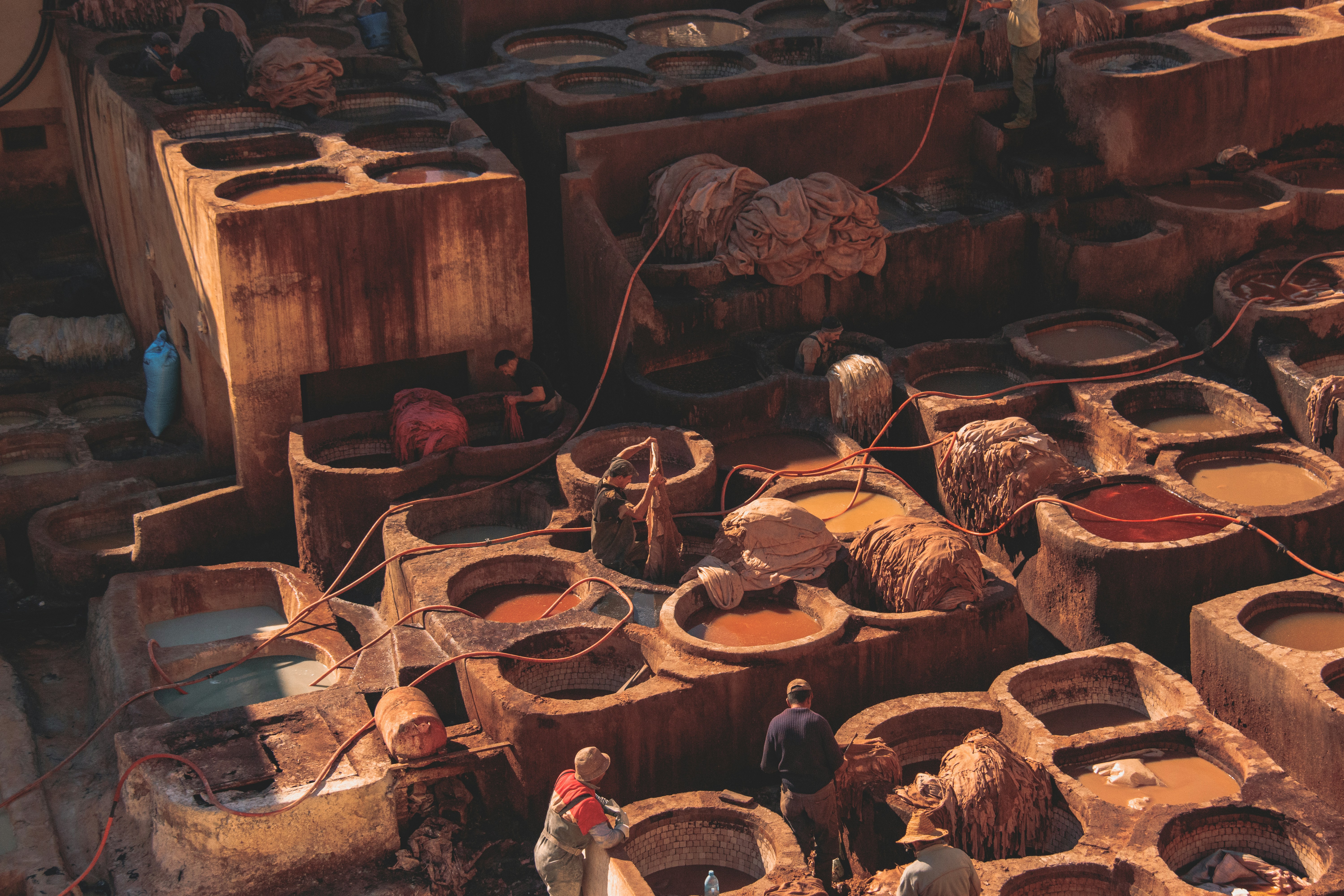 View of the tanneries in the Fes medina in Morocco - KILROY