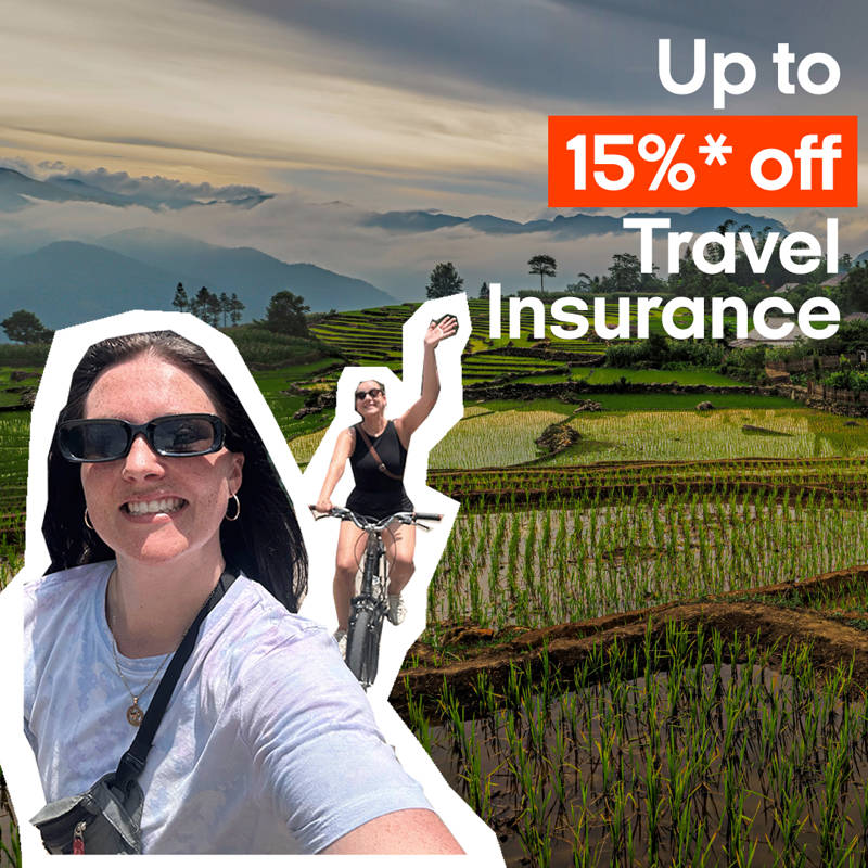 Up to 15% off travel insurance
