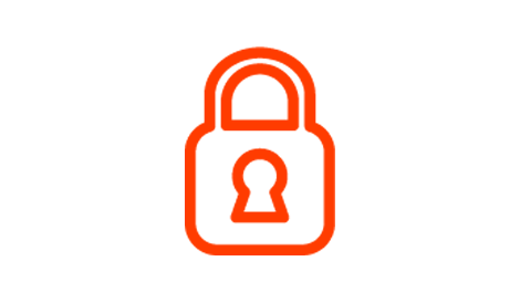 Orange Padlock Icon For Website