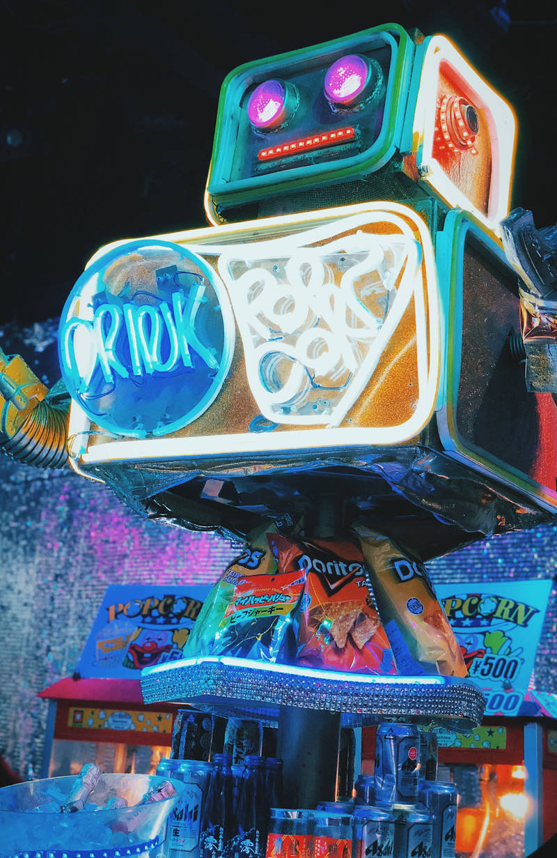 Robot themed restaurant in Tokyo, Japan