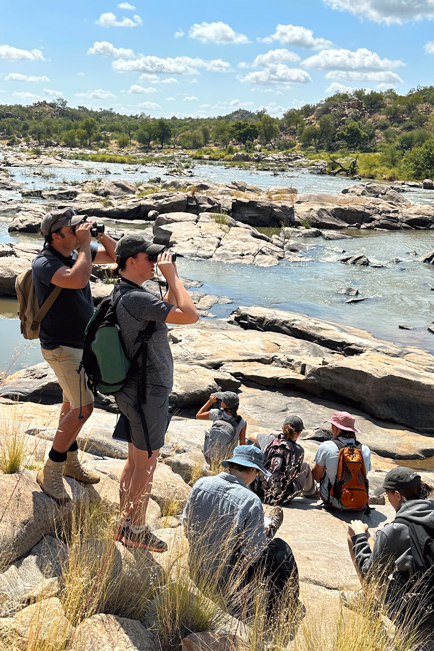 Volunteers at the Botswana Wild wildlife conservation project participating in the crocodile census - KILROY