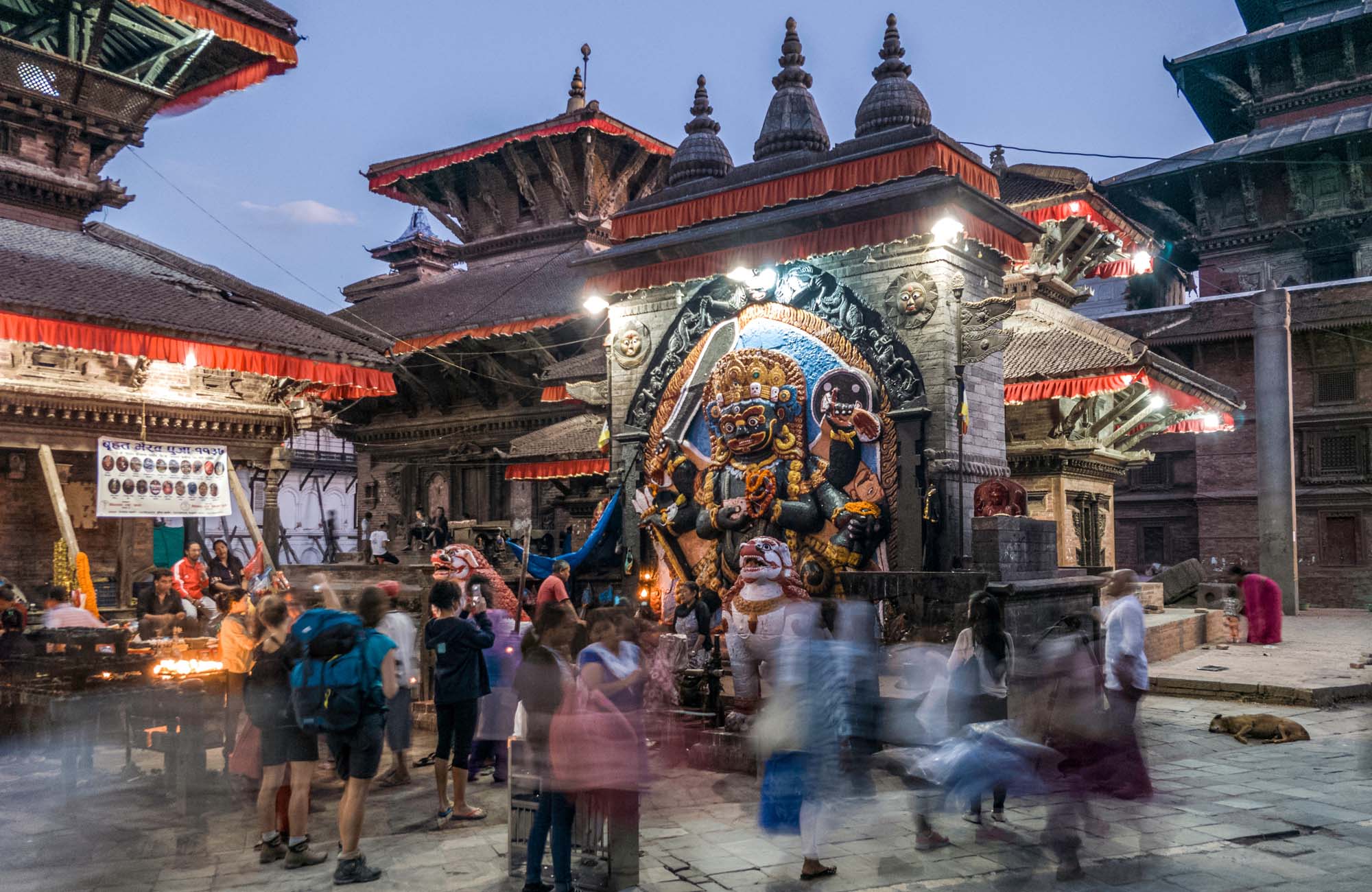 Image of people at a temple in Kathmandu in Nepal - KILROY