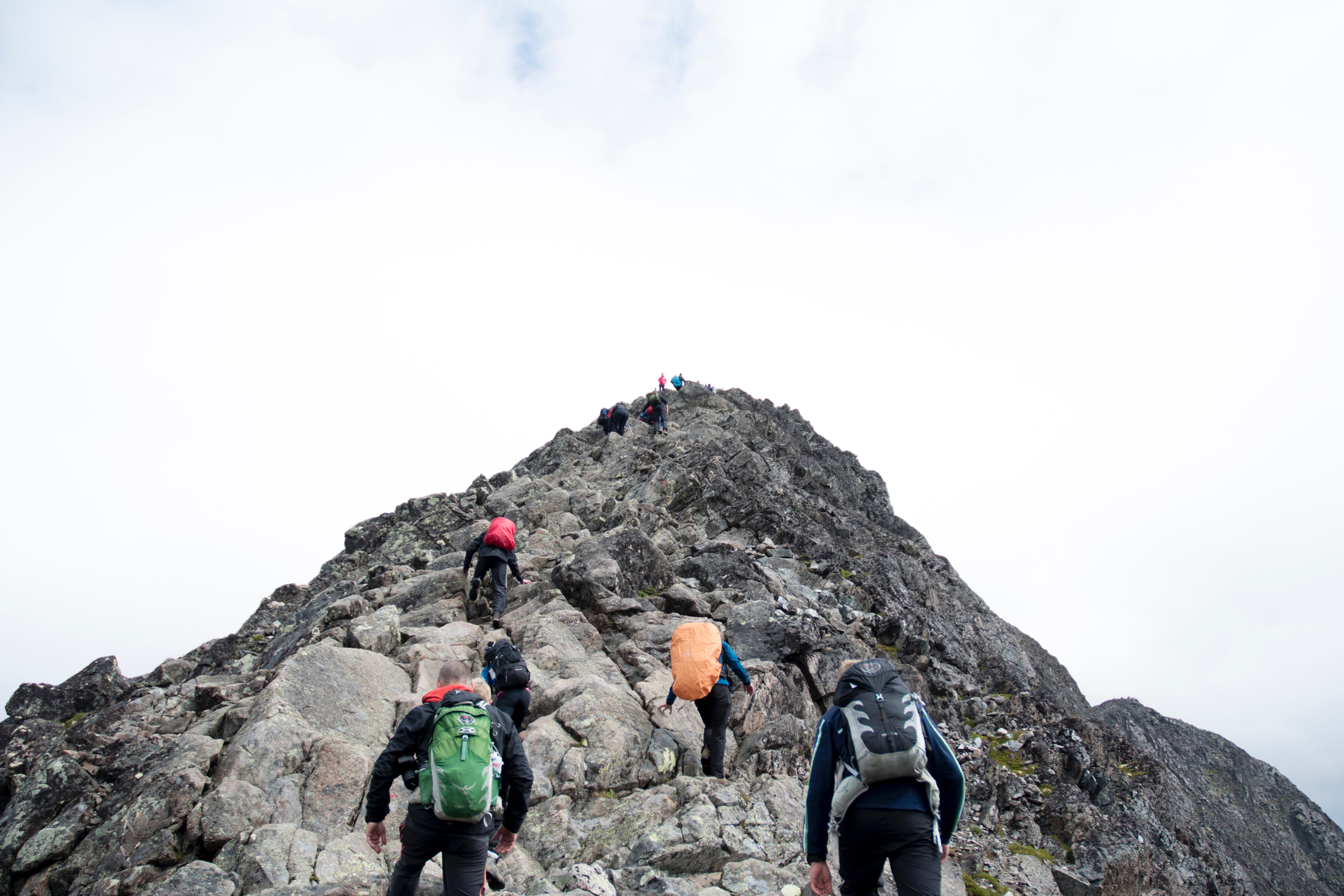 Image of a group of mountain hikers near the summit of a peak in Norway - KILROY