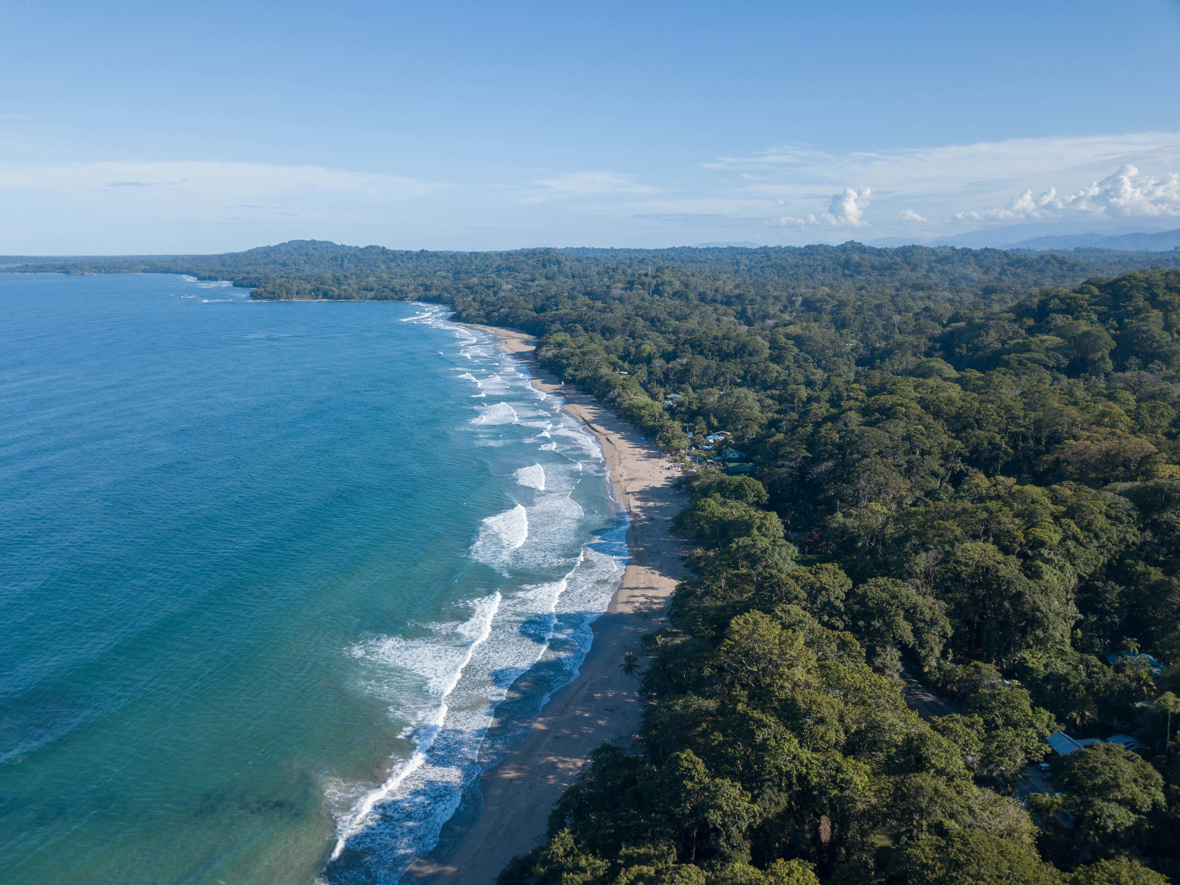 Aerial image of a beach on the Caribbean coast of Costa Rica - KILROY