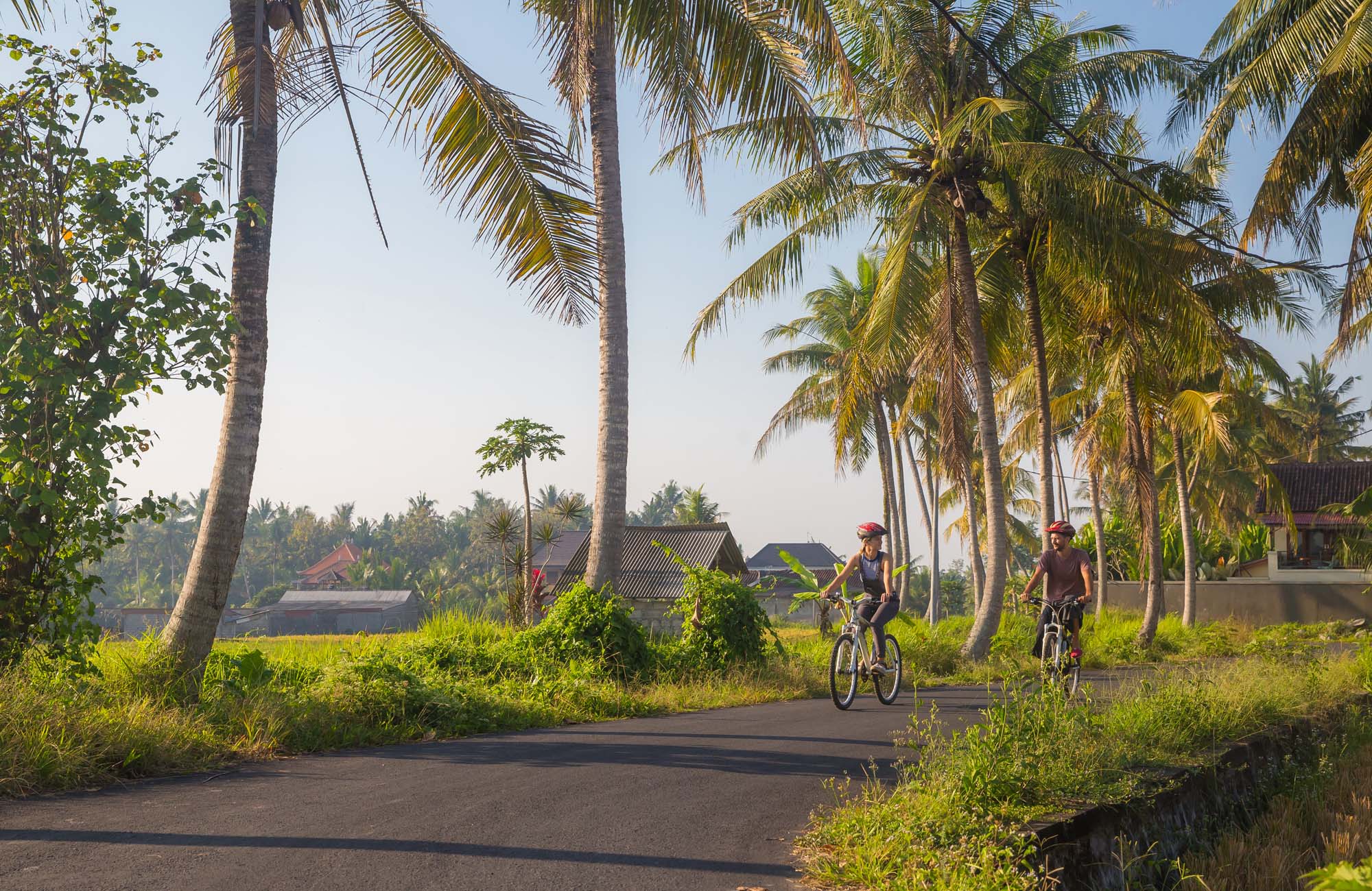 Bali Indonesia Couple Biking