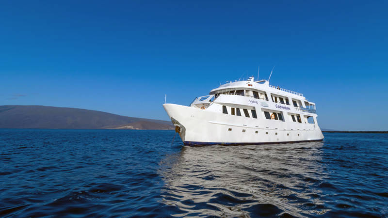 Image of a G Adventures boat cruising the Galapagos Islands in Ecuador - KILROY